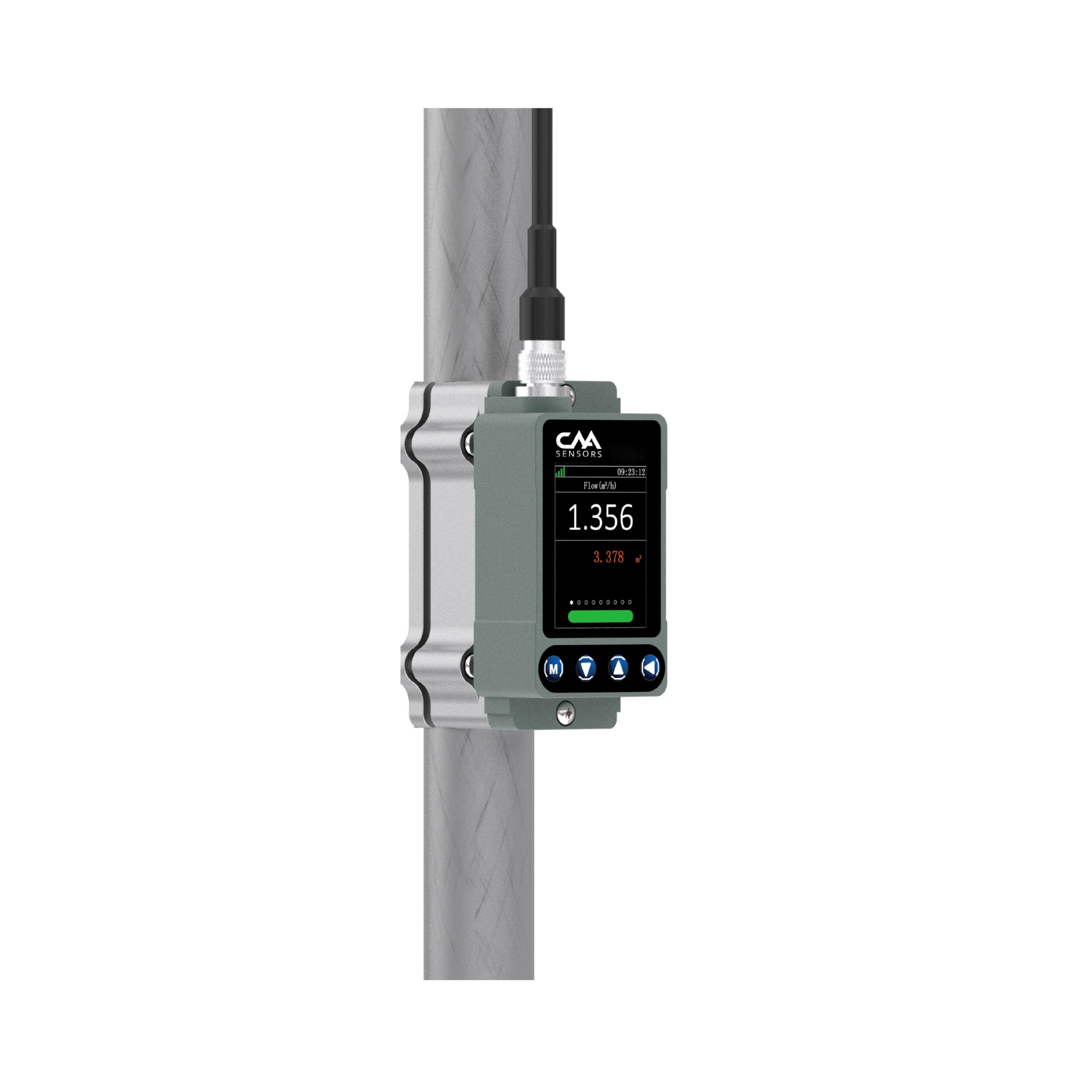 Clamp on ultrasonic liquid flow meter