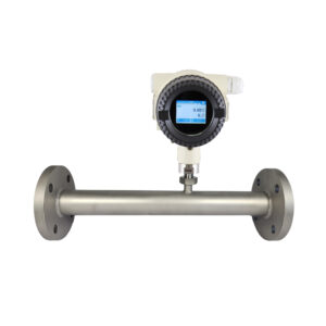 Outdoor flow meter. Inline style with flange connection